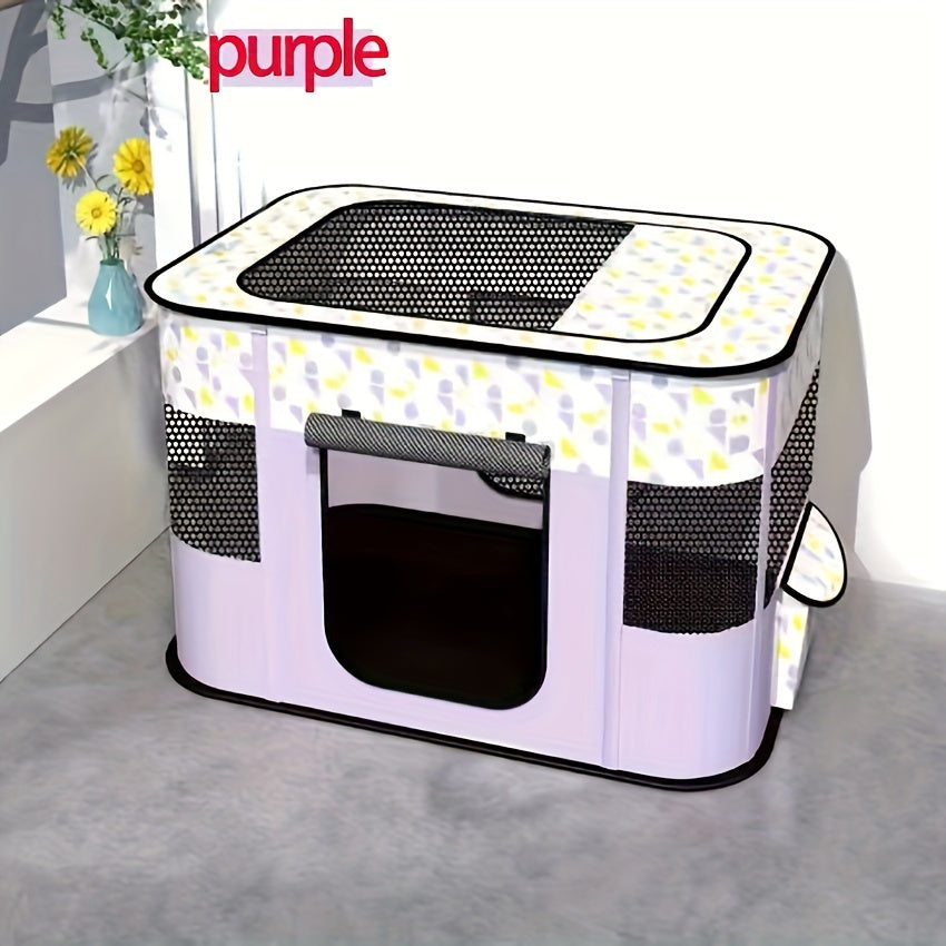 Foldable Cat Tent Spacious Breathable Mesh Cage for Cats and Kittens Indoor and Outdoor Play Perfect Gift for Cat Lovers