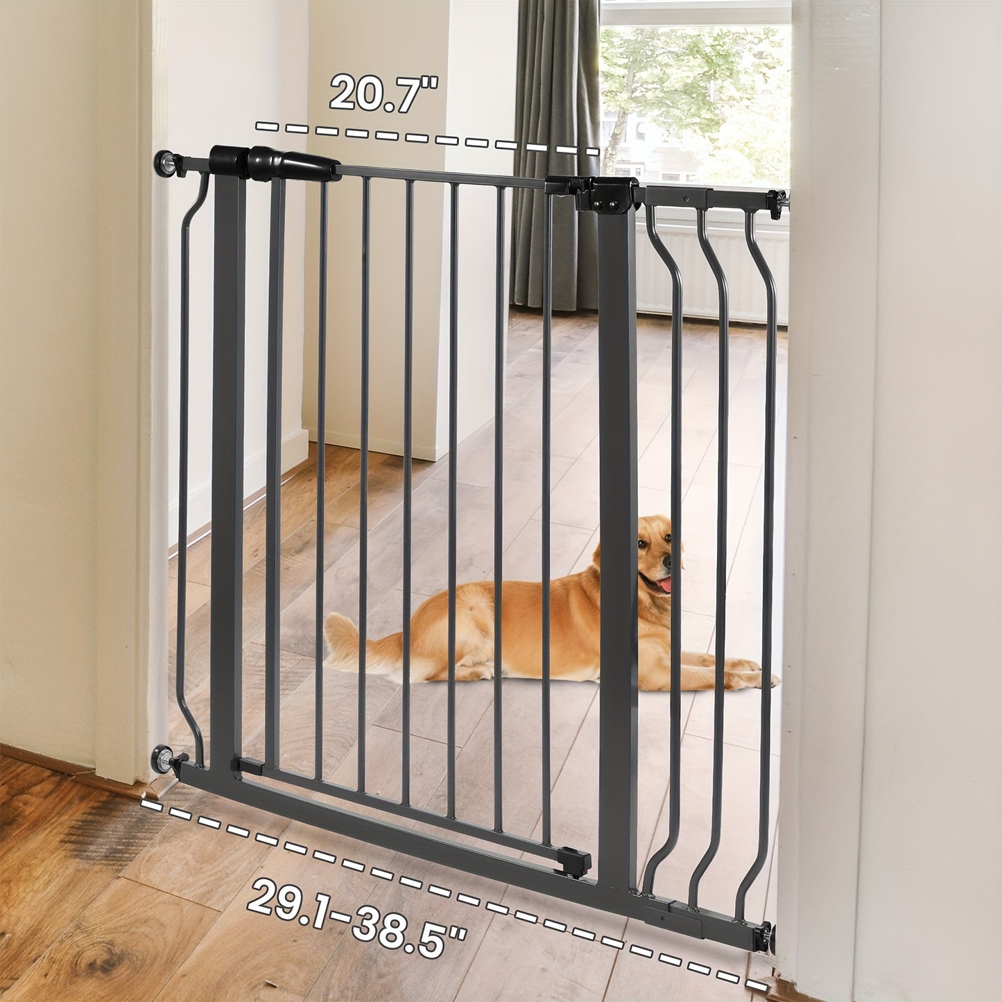 Functional Dog Fence in Black or White with 3 Sizes and Complete Accessories for Pets
