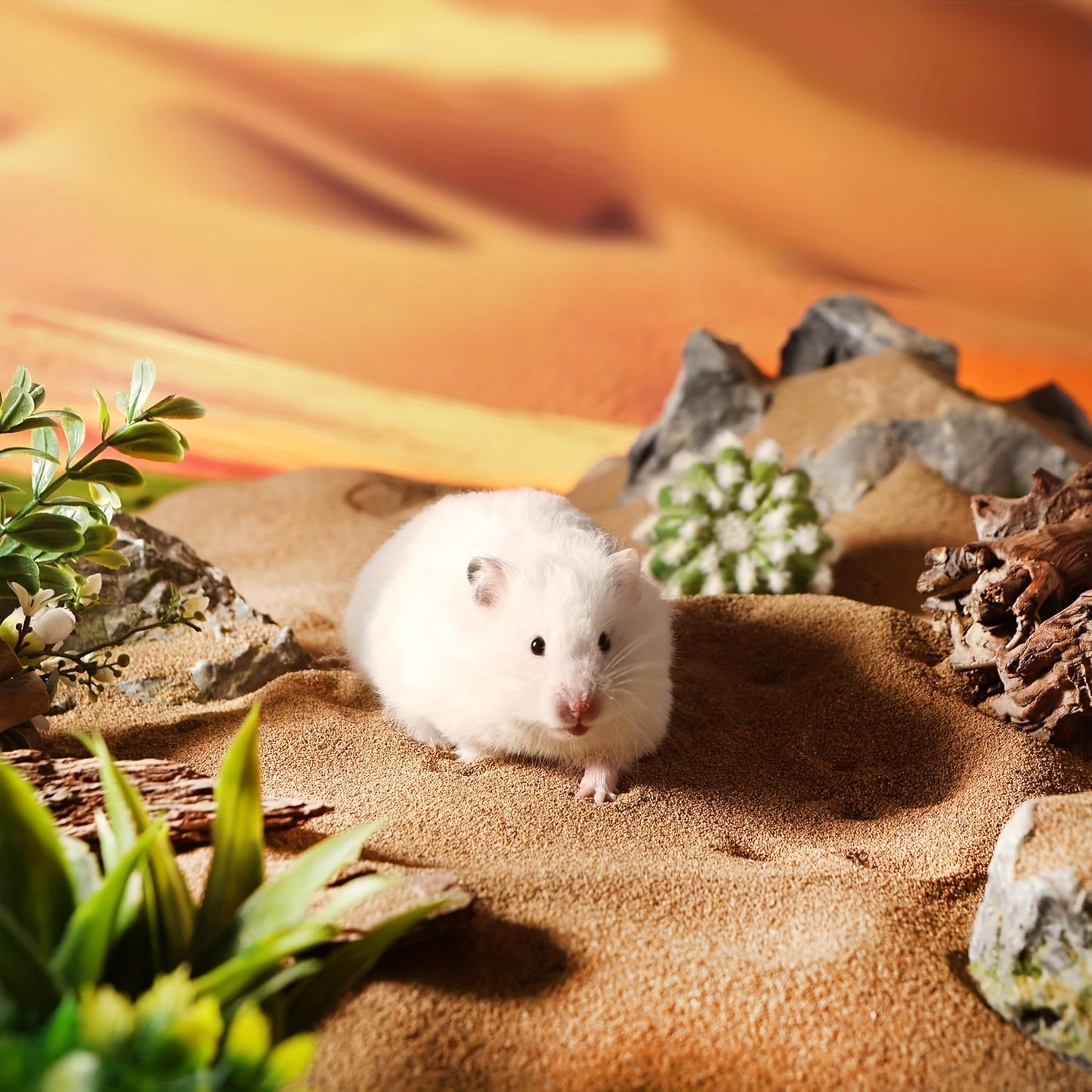 2pcs Hamster Bathroom and 2.5kg Dust-Free Toilet Sand for Small Pets with Transparent Design for Easy Observation