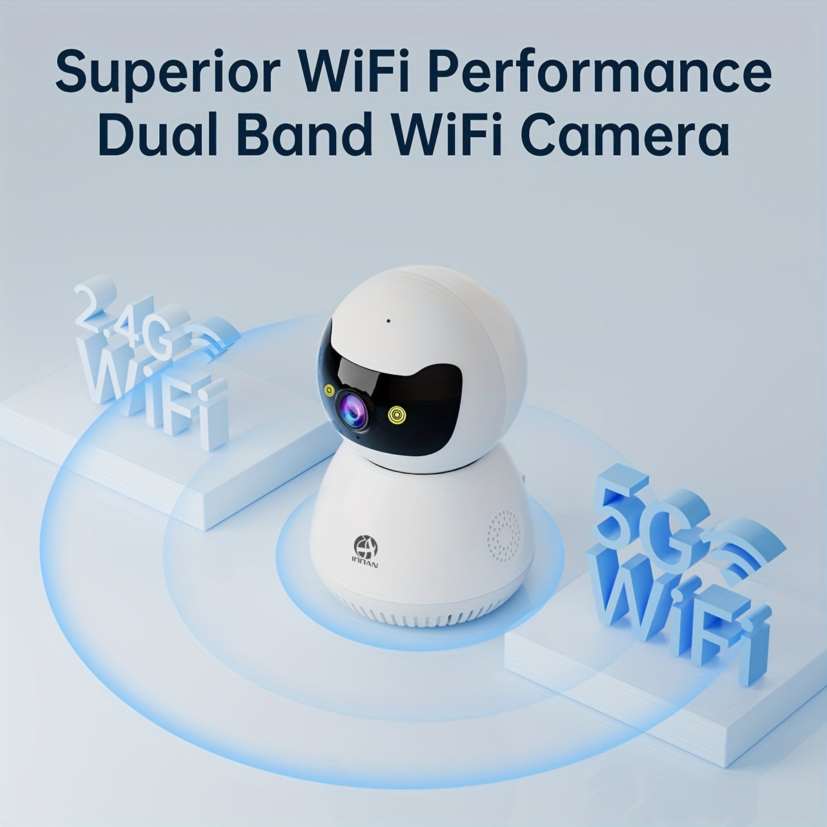 JOOAN 1080P Full HD Security Camera with Color Night Vision Two-Way Audio Motion Detection Auto Tracking WiFi Connectivity App Control for Home Safety