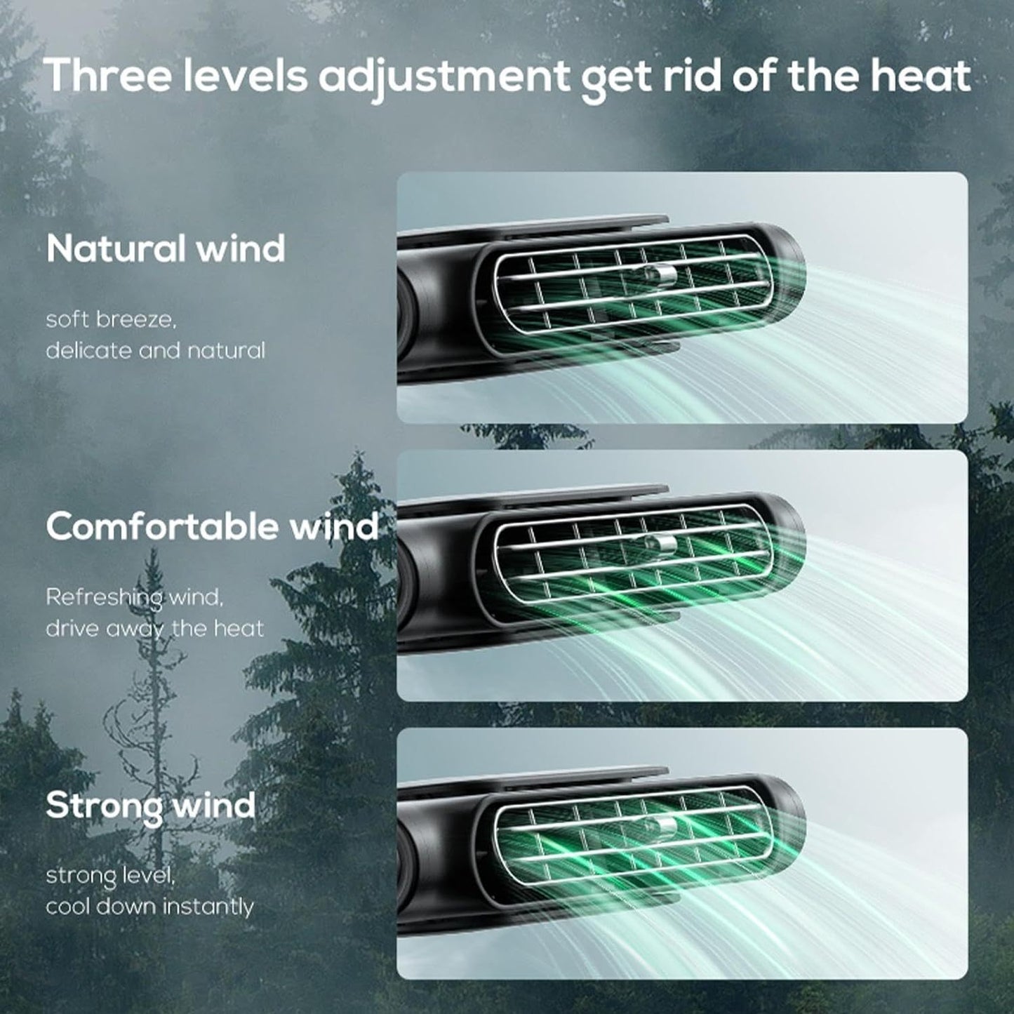 Car Electric Fan Kit Mini Car Cooling Fan RV Backseat Fan with Adjustable Speeds for Trucks and Sedans USB Plug for Car Vehicle Cooling Accessory Perfect Gift for Summer