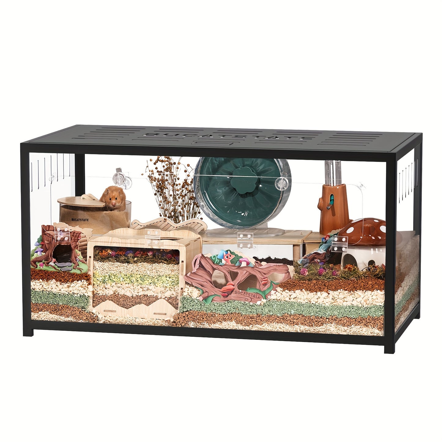 100cm Hamster Cage Metal Small Animal Habitat Large Stackable Top Access Easy Assemble Dwarf Syrian Hamster House For Guinea Gerbil