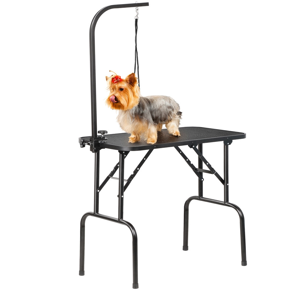 Costoffs Pet Foldable Grooming Table for Dogs and Cats with Height Adjustable Arm and Folding Legs for Home or Professional Use