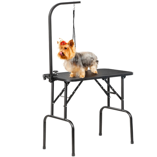 Costoffs Pet Foldable Grooming Table for Dogs and Cats with Height Adjustable Arm and Folding Legs for Home or Professional Use