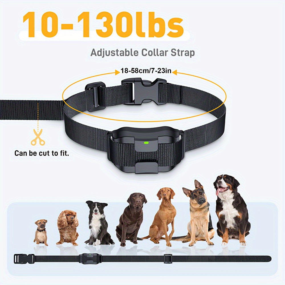Adjustable 4000ft Range Dog Training Collar with Remote USB Rechargeable Polymer Battery Shock Buzz Vibration Modes Durable Nylon Strap
