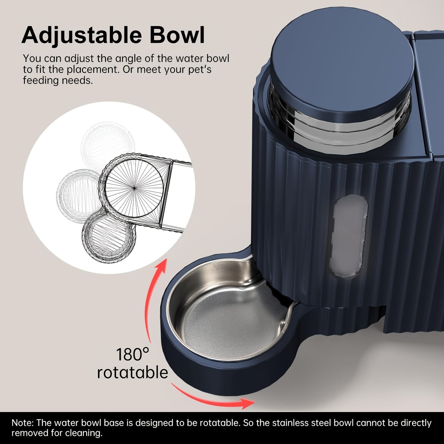 Automatic Gravity Cat Food Feeder And Water Dispenser Stainless Steel Two In One Set Large Capacity For Pets Dogs Puppies Kittens