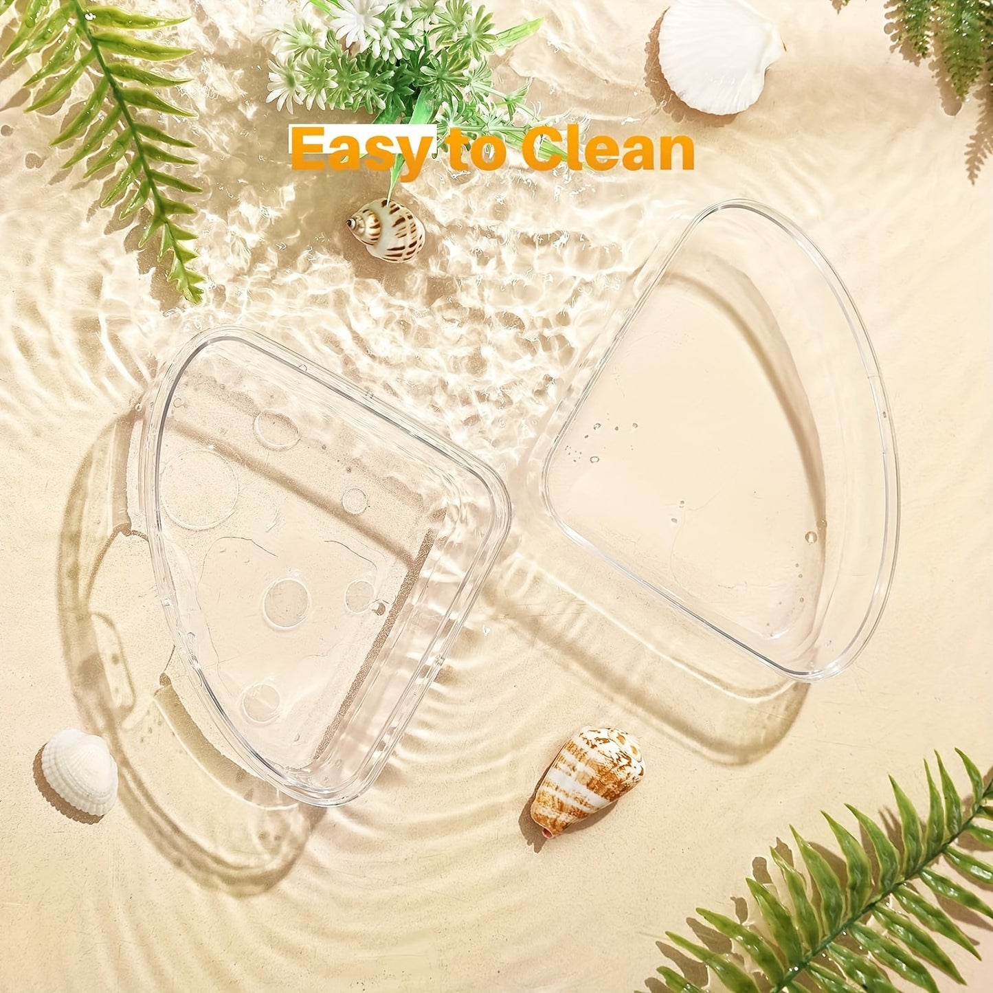 2pcs Hamster Bathroom and 2.5kg Dust-Free Toilet Sand for Small Pets with Transparent Design for Easy Observation