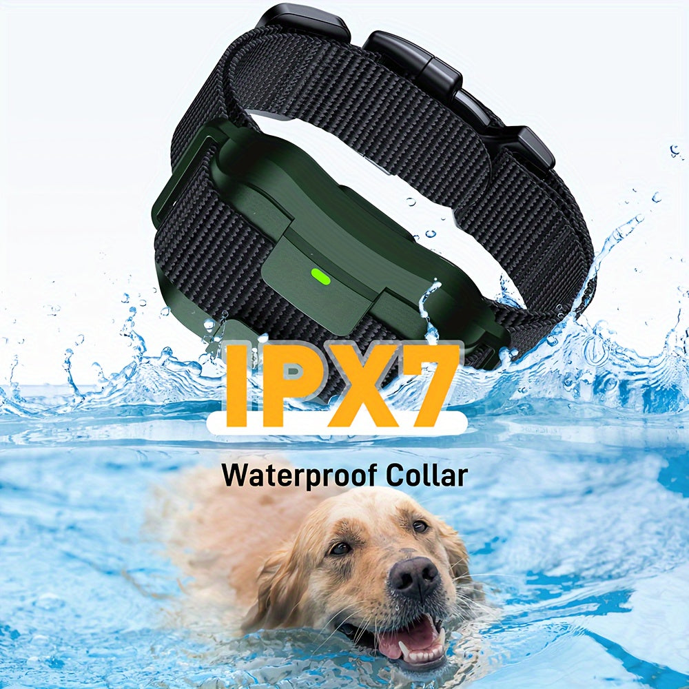 Adjustable 4000ft Range Dog Training Collar with Remote USB Rechargeable Polymer Battery Shock Buzz Vibration Modes Durable Nylon Strap