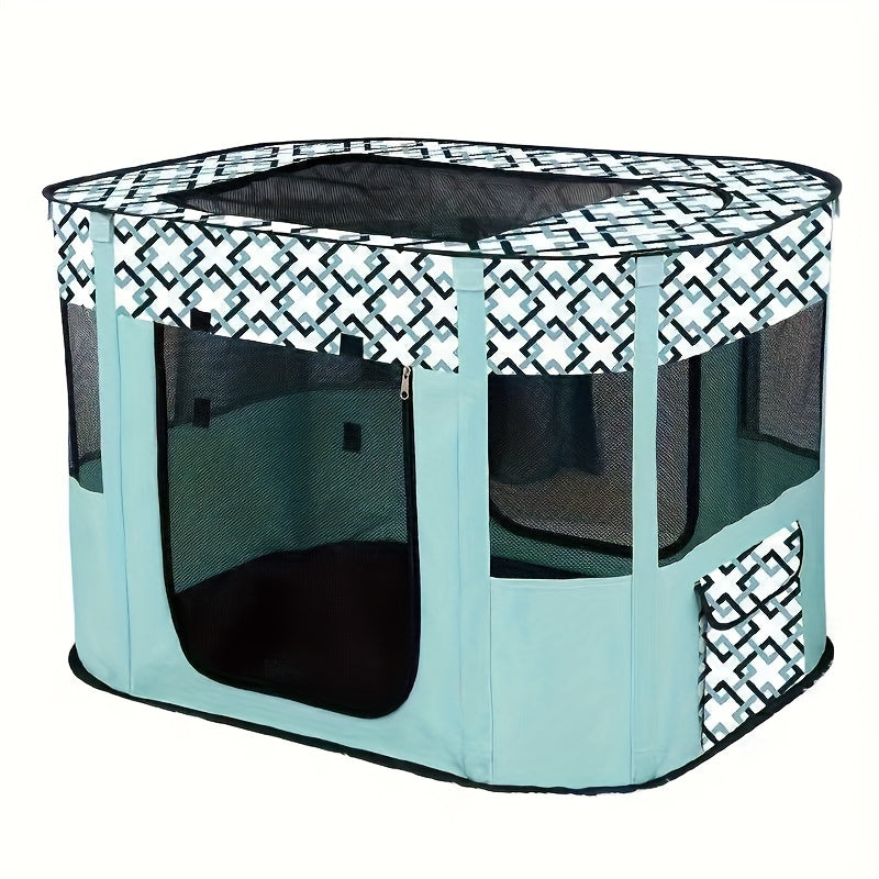 Foldable Cat Tent Spacious Breathable Mesh Cage for Cats and Kittens Indoor and Outdoor Play Perfect Gift for Cat Lovers