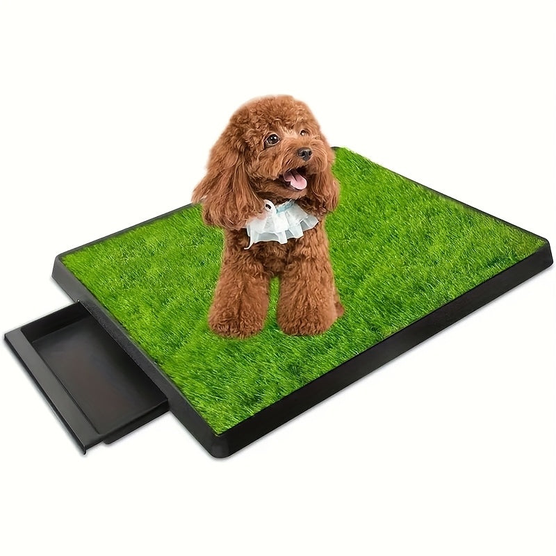 25 Inch X 20 Inch Dog Grass Pad With Tray Washable Indoor Dog Potty With Three Artificial Grass Training Pads Portable Grass Porch Potty For Dogs On Balcony Ideal For Housebreaking And Indoor Training For Small Medium Dogs