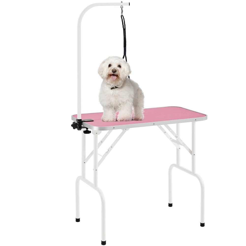 Costoffs Pet Foldable Grooming Table for Dogs and Cats with Height Adjustable Arm and Folding Legs for Home or Professional Use