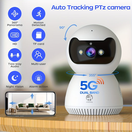 JOOAN 1080P Full HD Security Camera with Color Night Vision Two-Way Audio Motion Detection Auto Tracking WiFi Connectivity App Control for Home Safety