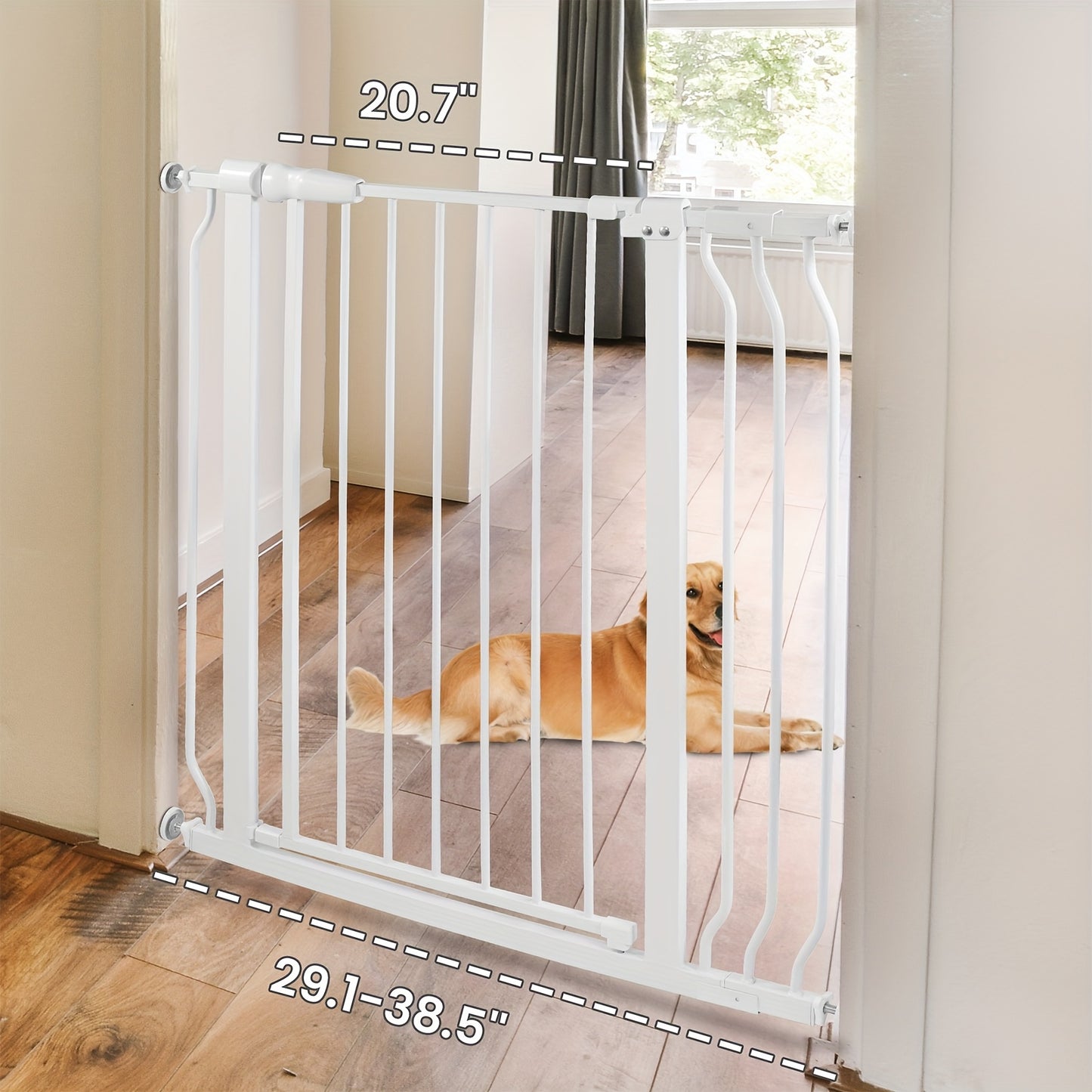 Functional Dog Fence in Black or White with 3 Sizes and Complete Accessories for Pets