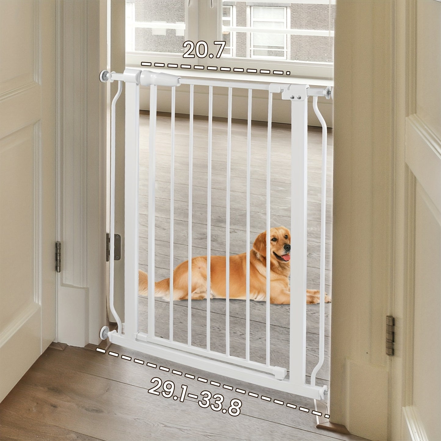 Functional Dog Fence in Black or White with 3 Sizes and Complete Accessories for Pets