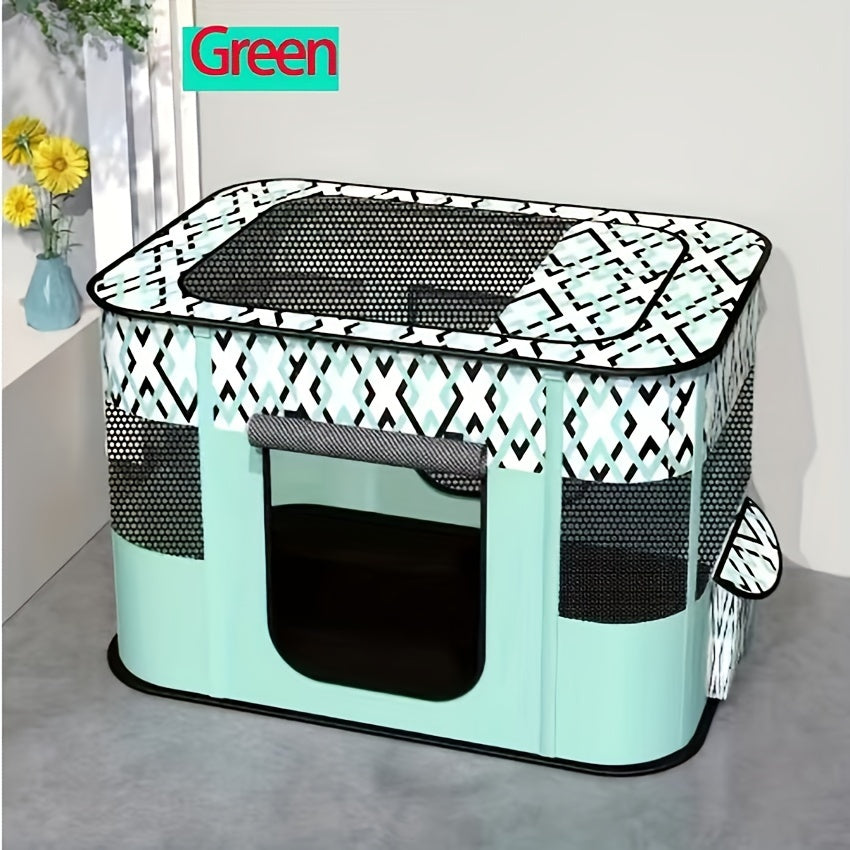 Foldable Cat Tent Spacious Breathable Mesh Cage for Cats and Kittens Indoor and Outdoor Play Perfect Gift for Cat Lovers