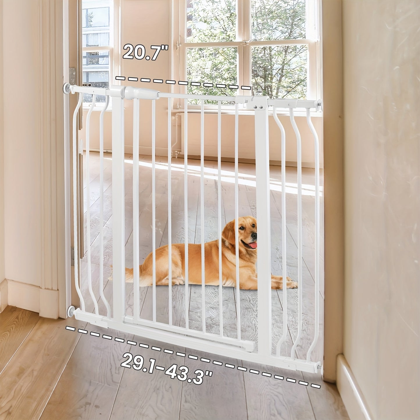 Functional Dog Fence in Black or White with 3 Sizes and Complete Accessories for Pets